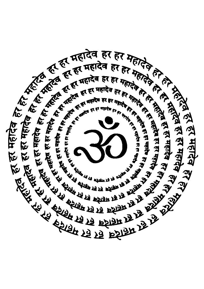 Online Om Premium Frame | Har Har Mahadev Spiritual Wall Art