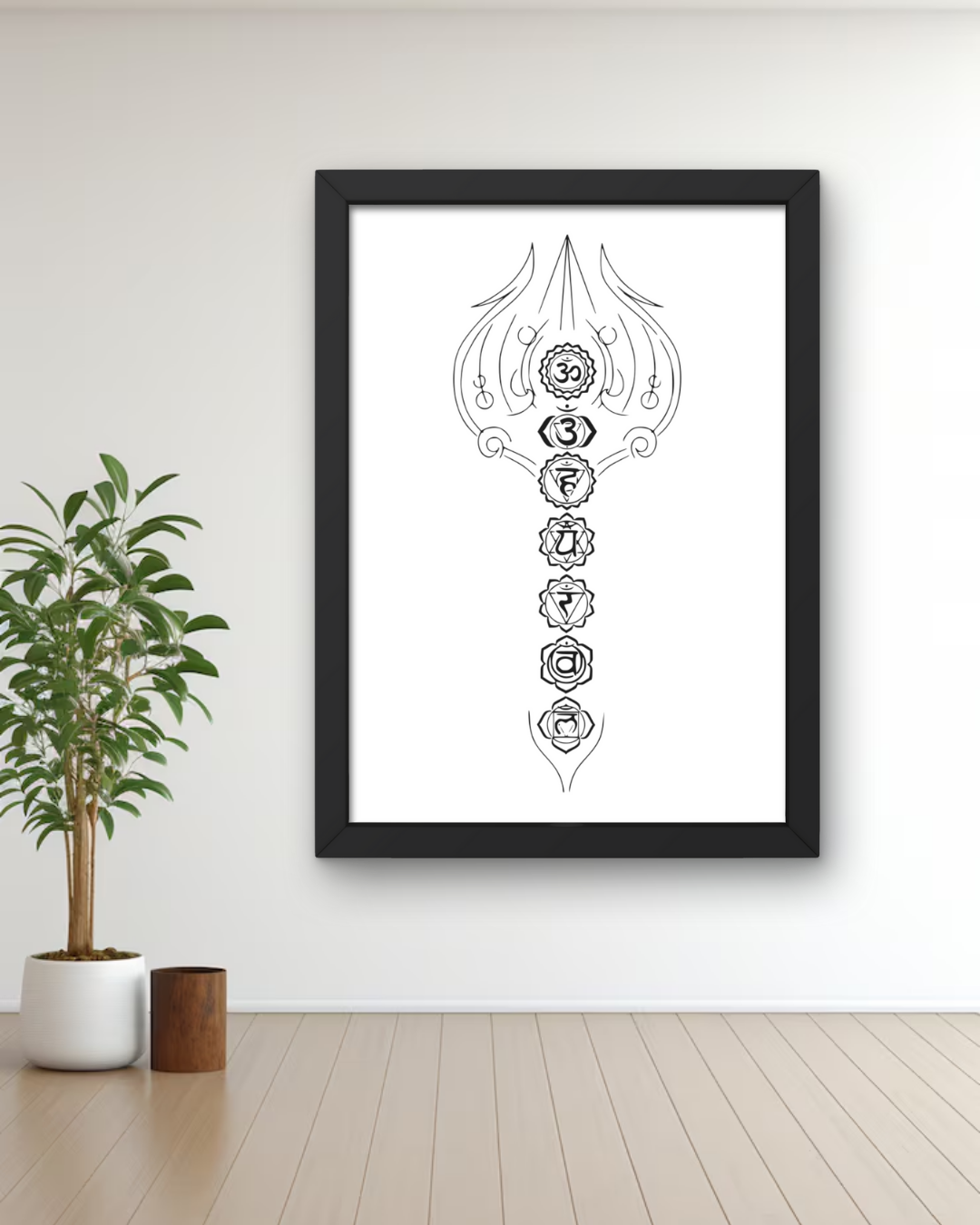 7 Chakras Premium Frame | Spiritual Energy Healing Wall Art