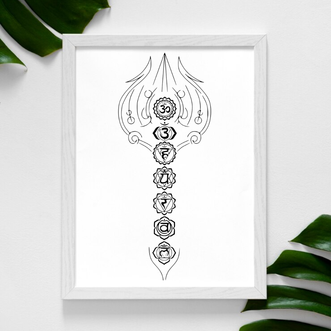 7 Chakras Premium Frame | Spiritual Energy Healing Wall Art