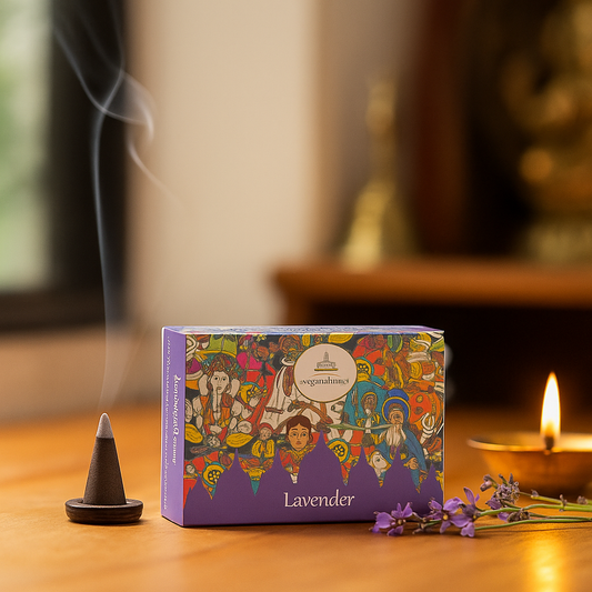 Lavender Dhoop Cone – Calming & Organic Fragrance for Pooja & Meditation