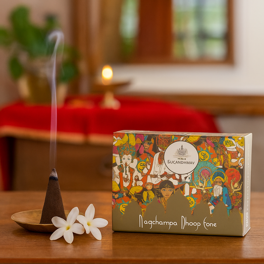 Naagchampa Dhoop Cone – Sacred & Organic Fragrance for Pooja & Meditation